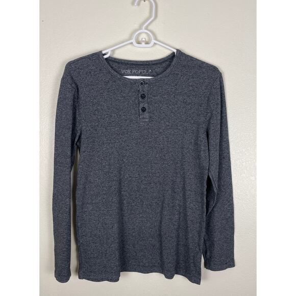 FREE PEOPLE gray henley top size M medium women's - Picture 1 of 8